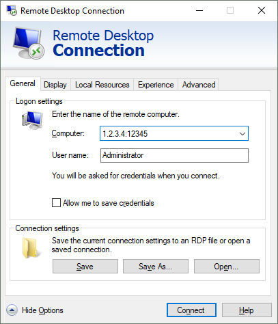 remote desktop connection